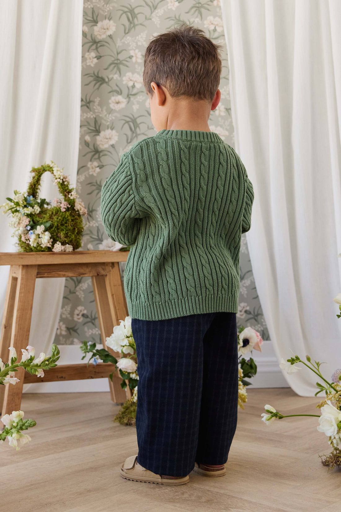Richard Knit Jumper - Dark Jade Childrens Jumper from Jamie Kay NZ