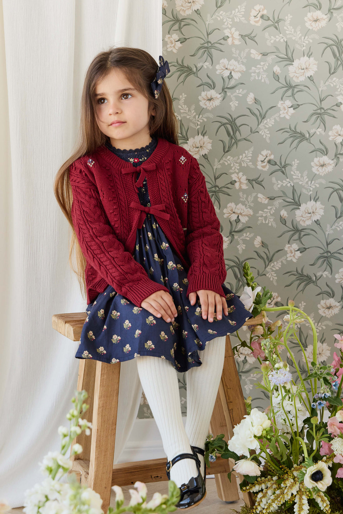 Ribbed Tight - Parchment Childrens Tights from Jamie Kay NZ