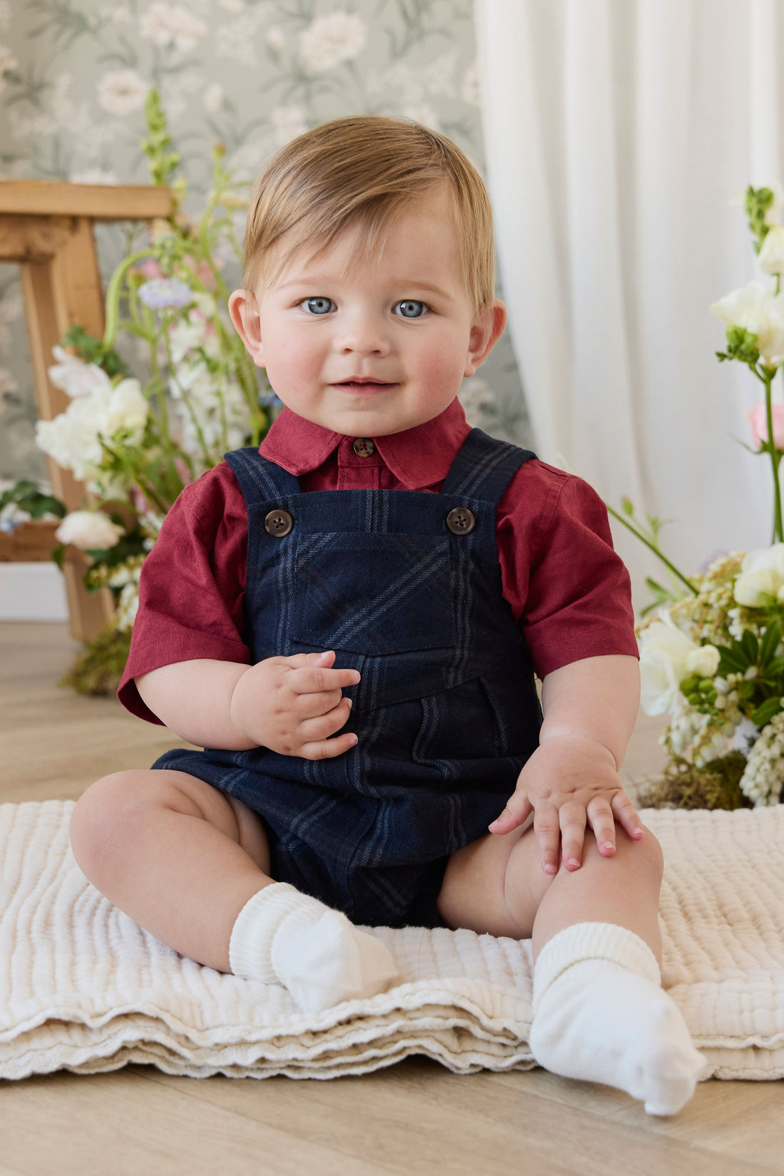 Ira Playsuit - Dale Check Childrens Playsuit from Jamie Kay NZ
