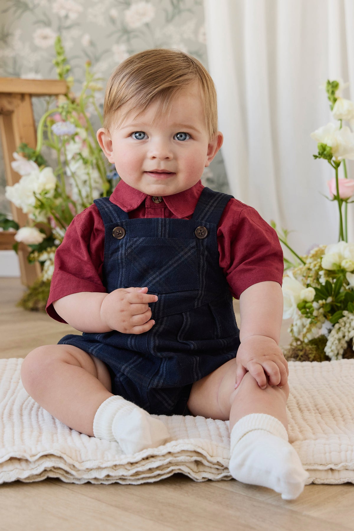 Ira Playsuit - Dale Check Childrens Playsuit from Jamie Kay NZ