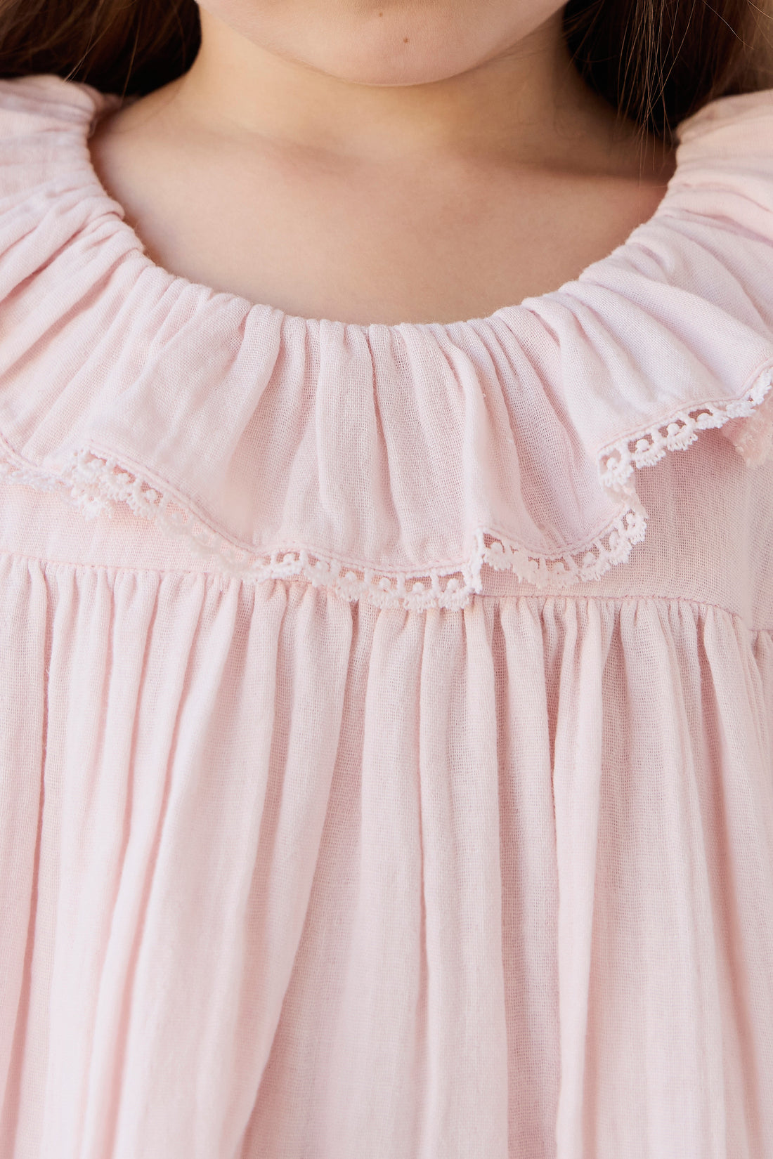 Organic Cotton Muslin Banks Blouse - Cotton Candy Childrens Top from Jamie Kay NZ