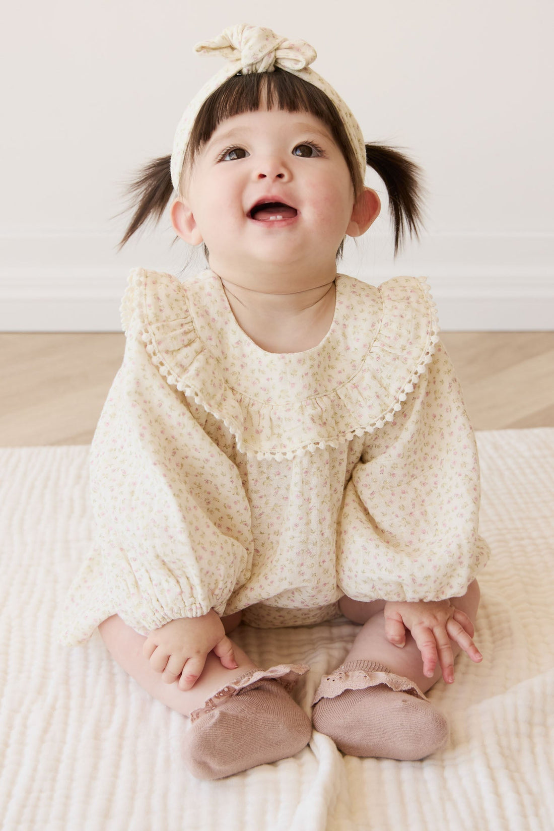 Organic Cotton Muslin Cleo Blouse - Pippa Pink Childrens Top from Jamie Kay NZ