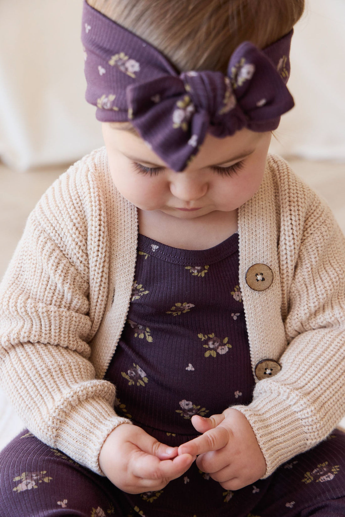 Siena Cardigan - Oatmeal Marle Childrens Cardigan from Jamie Kay NZ