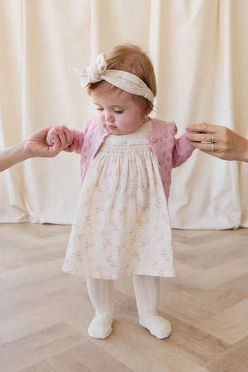 Organic Cotton Muslin Tiana Dress - Emelia Pink Childrens Dress from Jamie Kay NZ