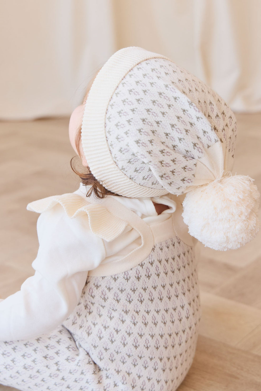 Savannah Jacquard Hat - Sheer Pink Childrens Hat from Jamie Kay NZ