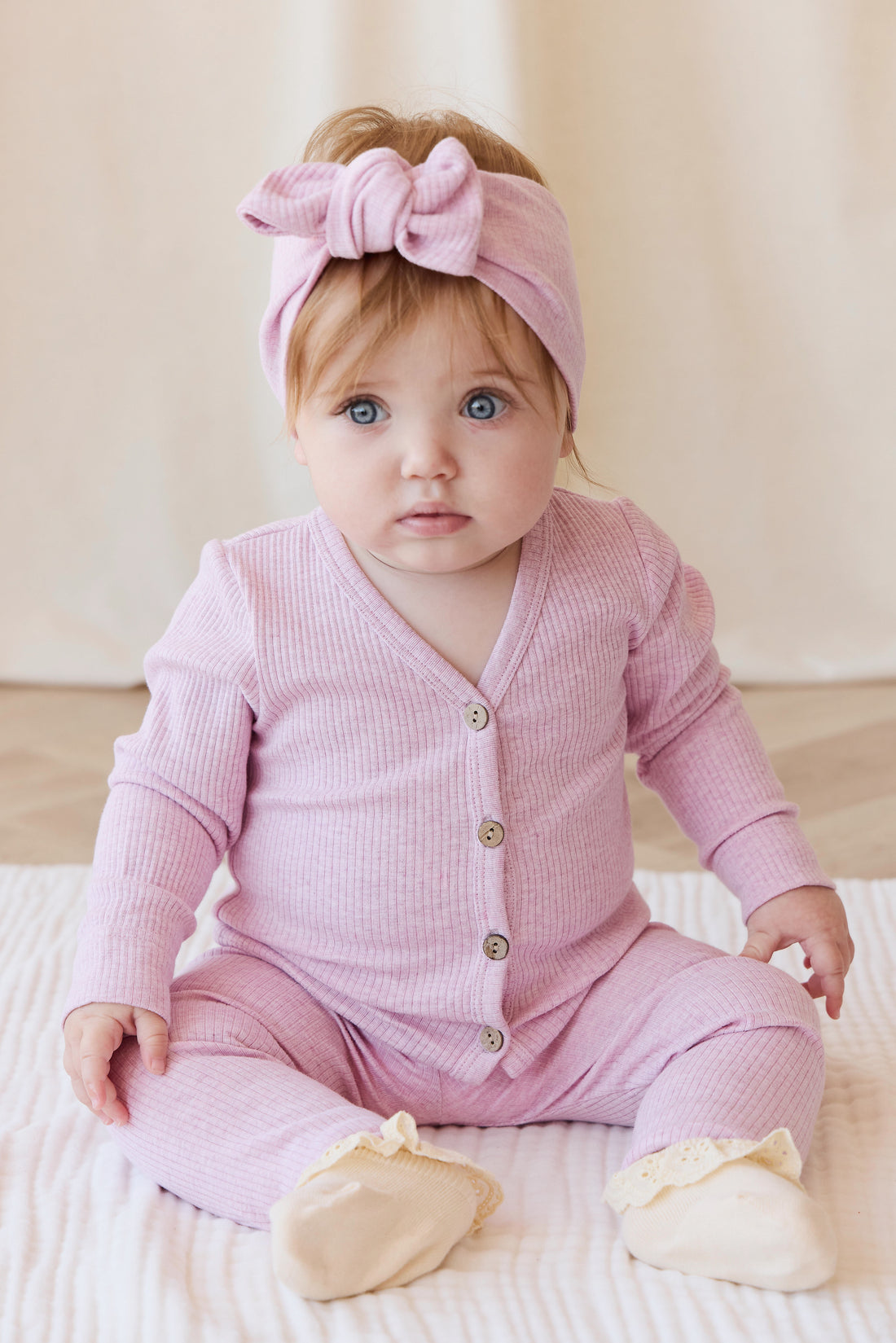 Organic Cotton Modal Everyday Legging - Orchid Marle Childrens Legging from Jamie Kay NZ