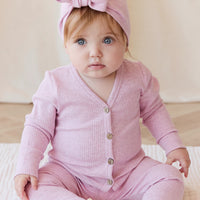 Organic Cotton Modal Everyday Legging - Orchid Marle Childrens Legging from Jamie Kay NZ