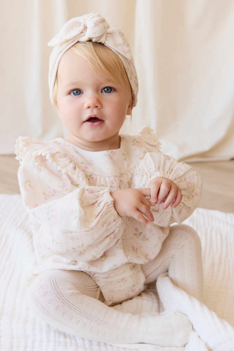Organic Cotton Muslin Malia Playsuit - Emelia Pink Childrens Playsuit from Jamie Kay NZ