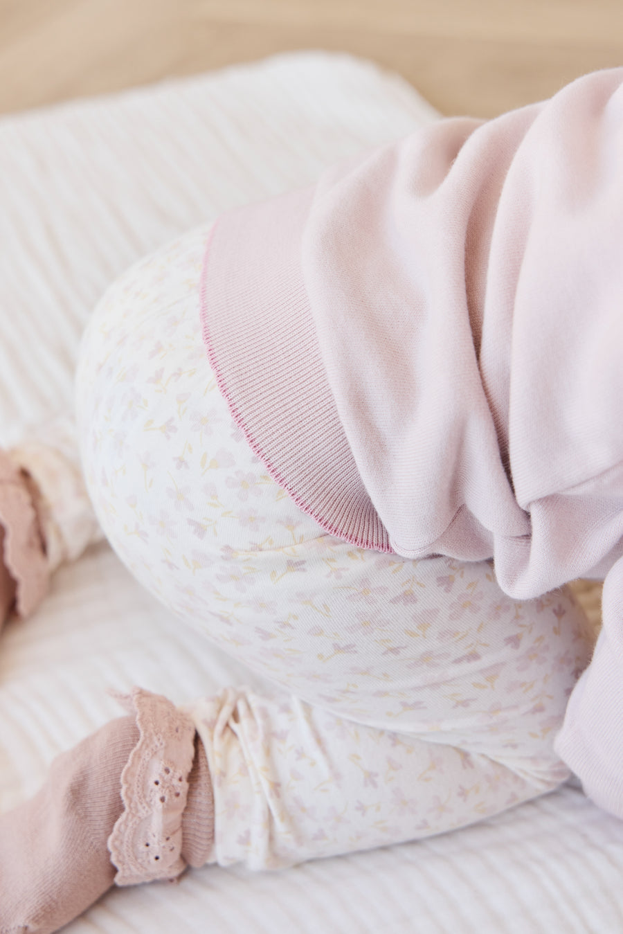 Organic Cotton Everyday Legging - Aries Mauve Childrens Legging from Jamie Kay NZ