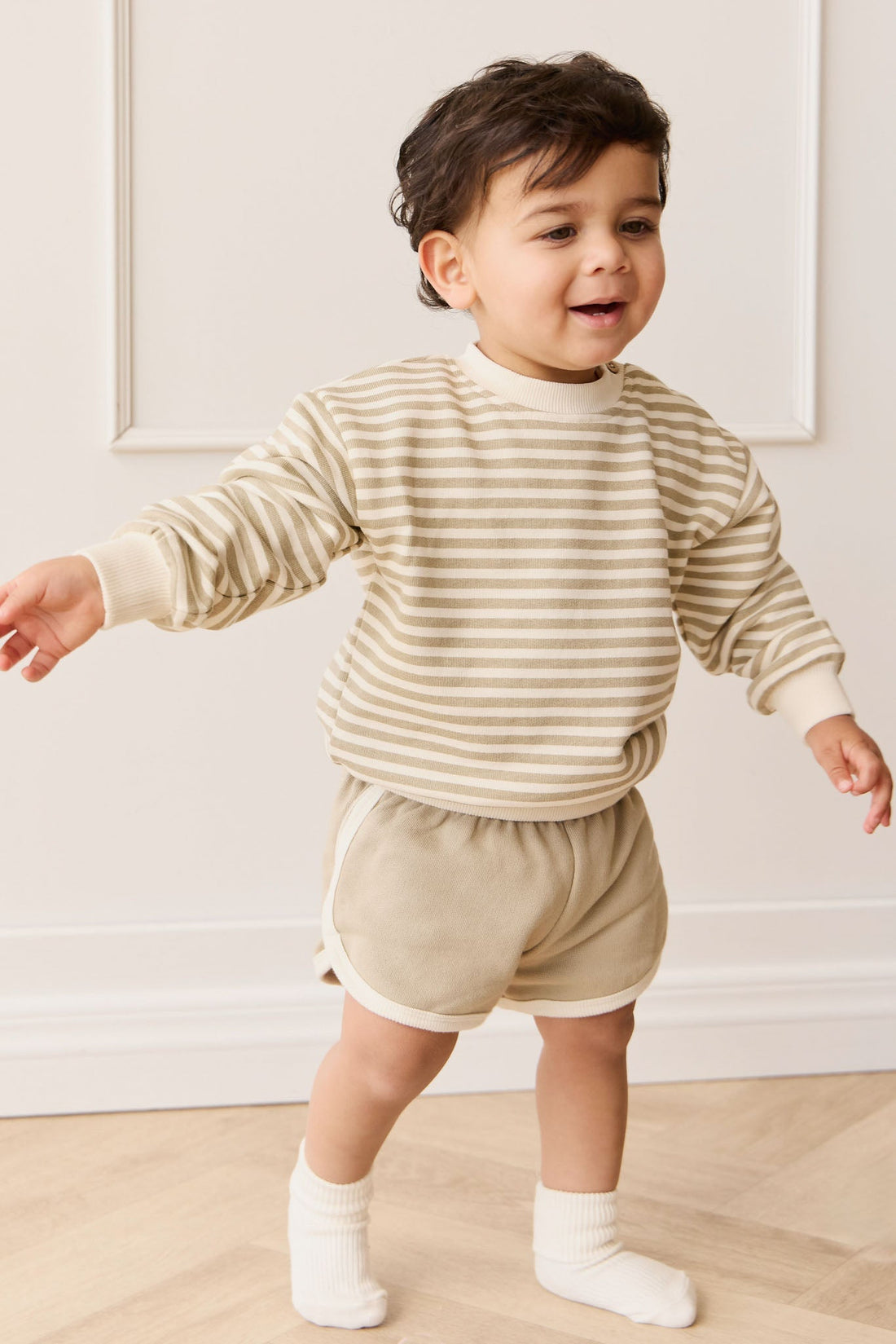 Organic Cotton Eric Short - Sandy Brown Childrens Short from Jamie Kay NZ
