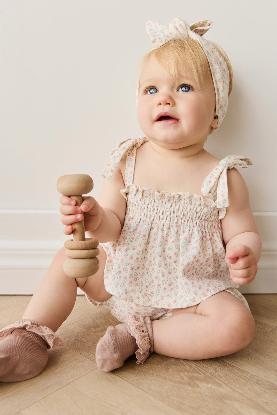 Organic Cotton Emmeline Top - Posy Garden Pink Childrens Top from Jamie Kay NZ