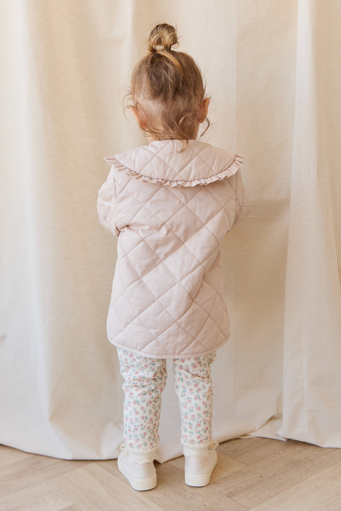 Organic Cotton Lilith Track Pant - Posy Garden Pink Childrens Pant from Jamie Kay NZ