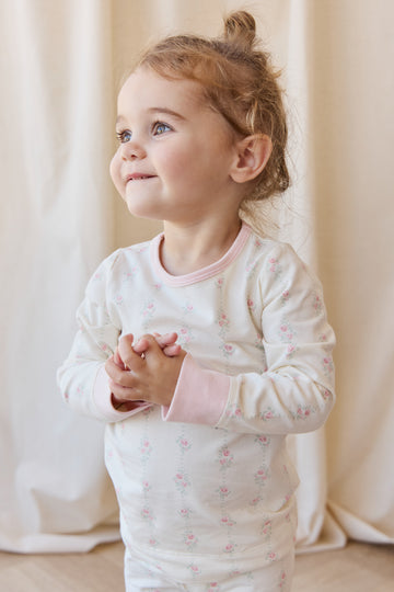 Organic Cotton Amory Long Sleeve Pyjama Set - Rose Trail Childrens Pyjama from Jamie Kay NZ