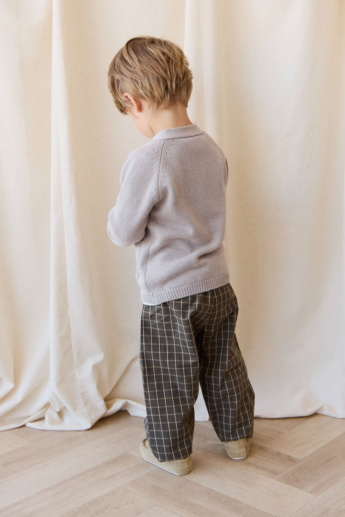 Franco Cardigan - Moleskin Marle Childrens Cardigan from Jamie Kay NZ