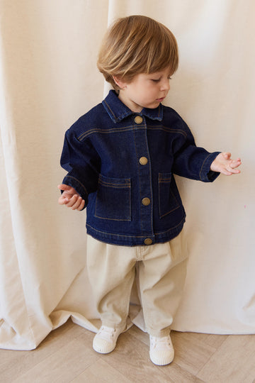 Marty Jacket - Mid Indigo Denim Childrens Pant from Jamie Kay NZ