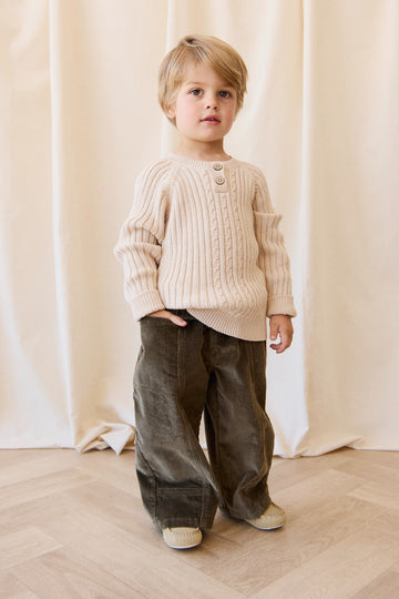 Nathaniel Jumper - Oatmeal Marle Childrens Jumper from Jamie Kay NZ