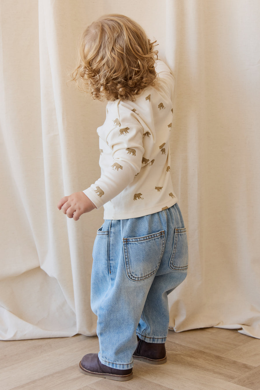 Pima Cotton Arnold Long Sleeve Top - Cub Walk Samoyed Childrens Top from Jamie Kay NZ