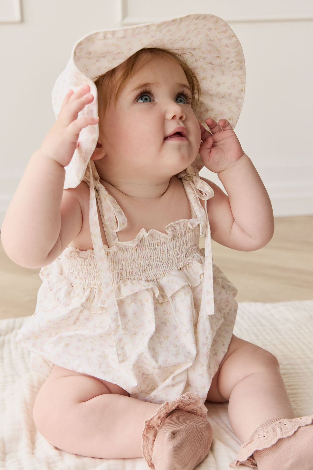 Organic Cotton Cleo Playsuit - Aries Mauve Childrens Playsuit from Jamie Kay NZ