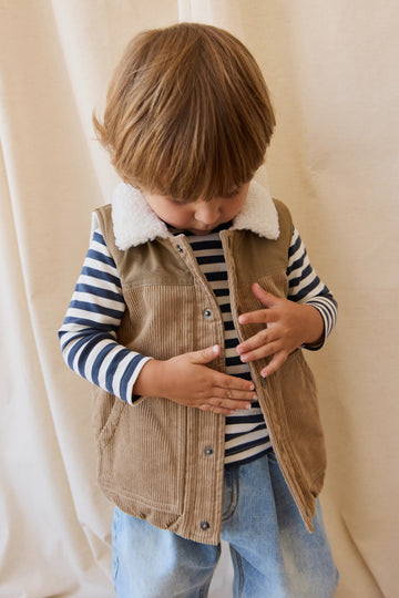 Spencer Vest - Brioche/Pecan Childrens Top from Jamie Kay NZ