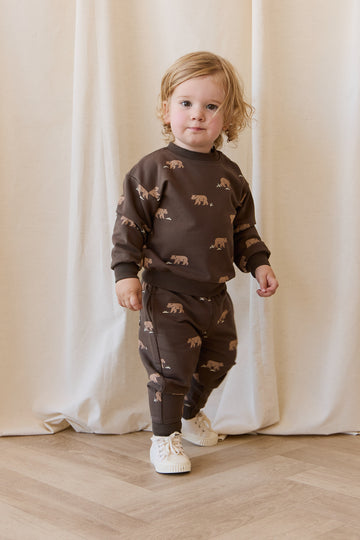 Organic Cotton Dominic Track Pant - Bear Buddies Canteen Childrens Pant from Jamie Kay NZ