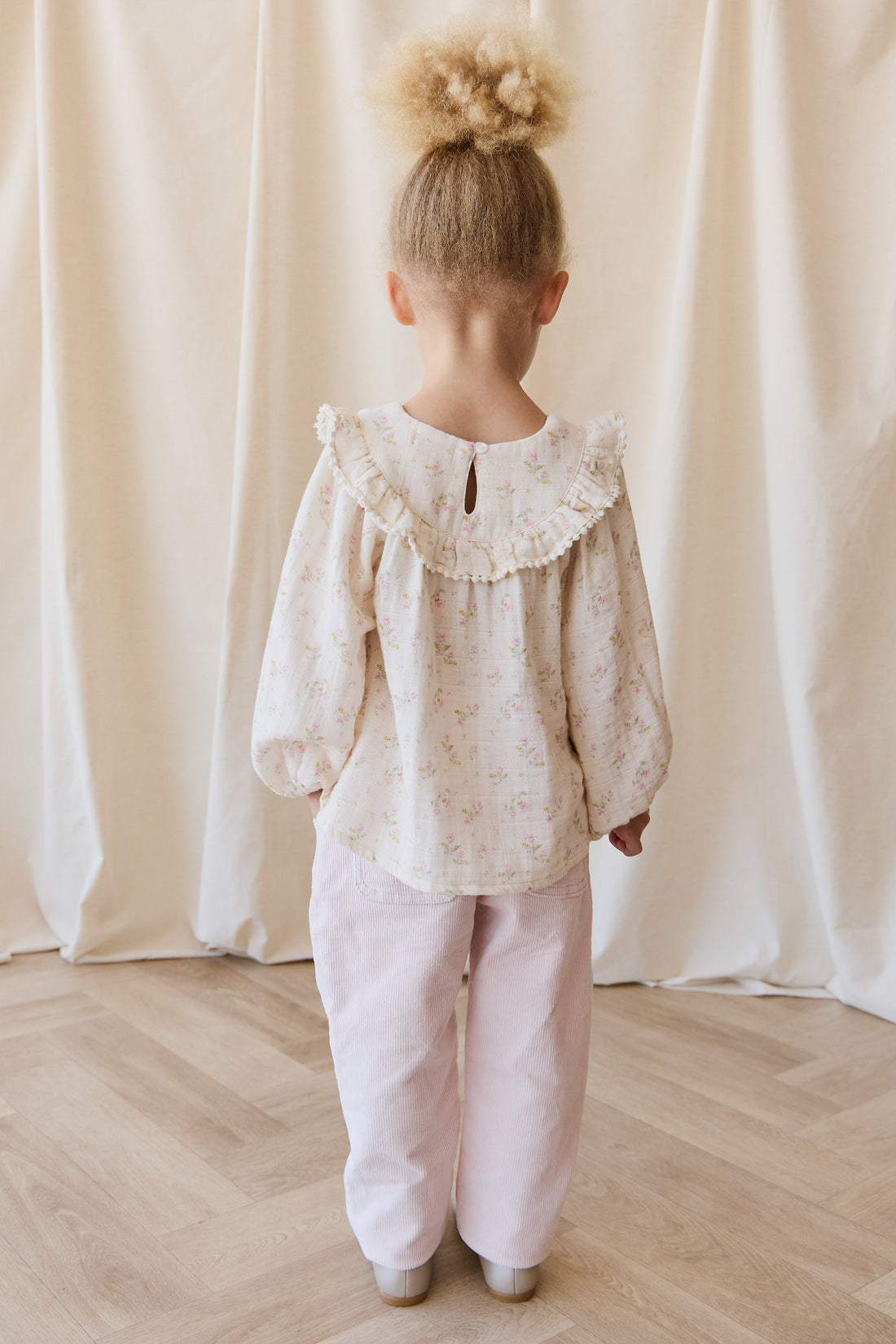 Organic Cotton Muslin Cleo Blouse - Emelia Pink Childrens Top from Jamie Kay NZ