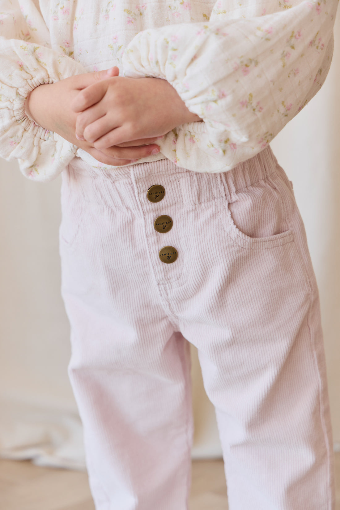 Briella Pant - Soft Misty Rose Childrens Pant from Jamie Kay NZ
