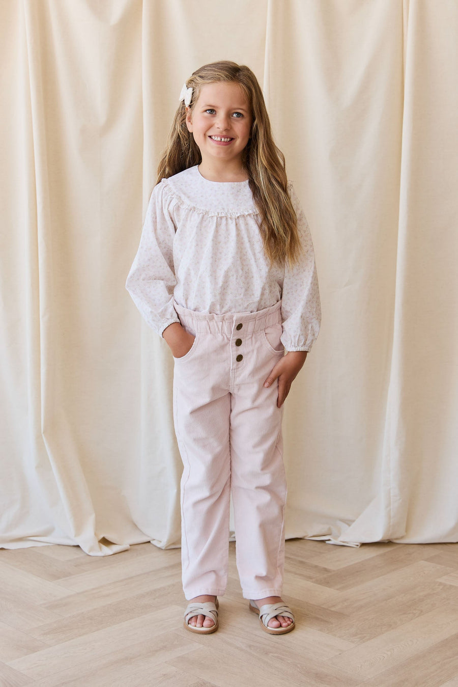 Organic Cotton Amira Blouse - Aries Mauve Childrens Top from Jamie Kay NZ