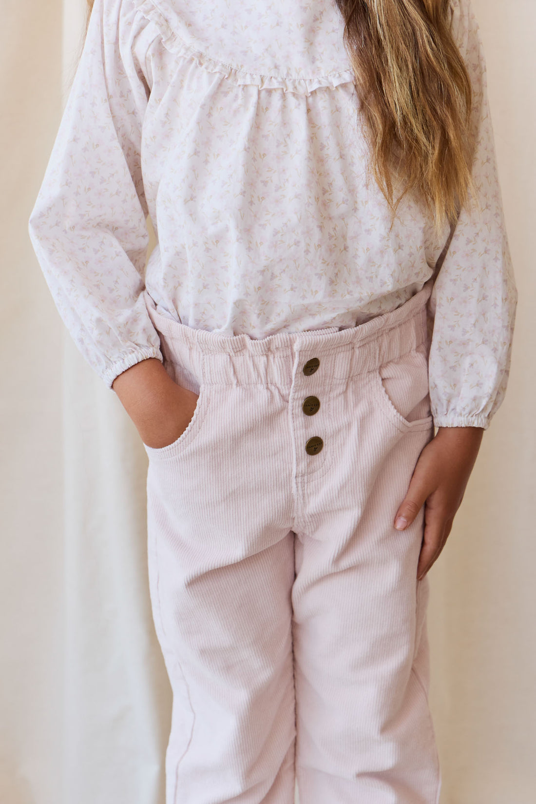 Briella Pant - Soft Misty Rose Childrens Pant from Jamie Kay NZ