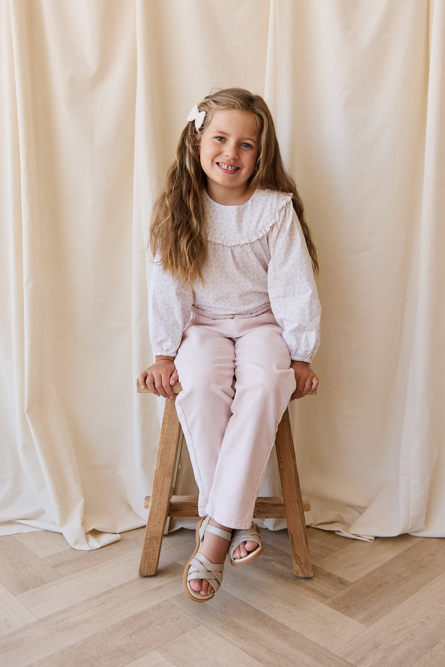 Organic Cotton Amira Blouse - Aries Mauve Childrens Top from Jamie Kay NZ