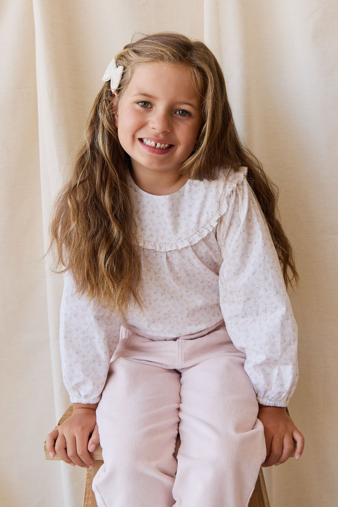 Organic Cotton Amira Blouse - Aries Mauve Childrens Top from Jamie Kay NZ