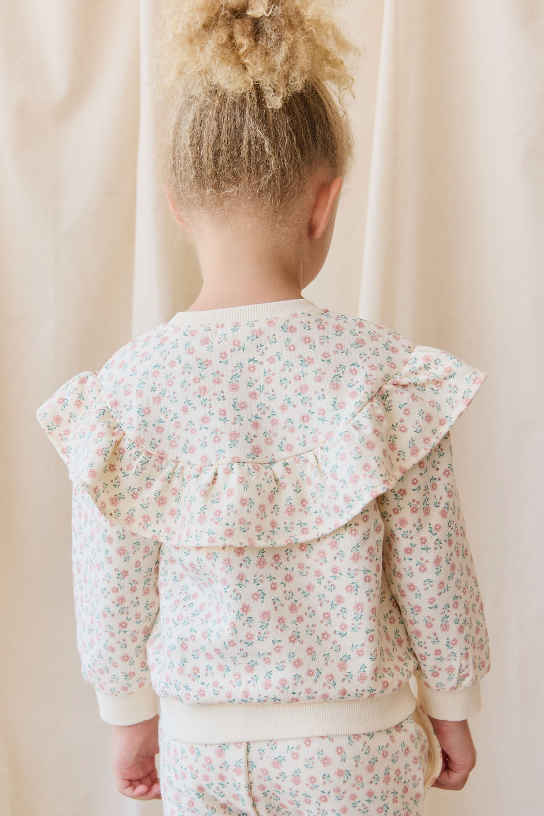 Organic Cotton Mckinley Sweatshirt - Posy Garden Pink Childrens Top from Jamie Kay NZ