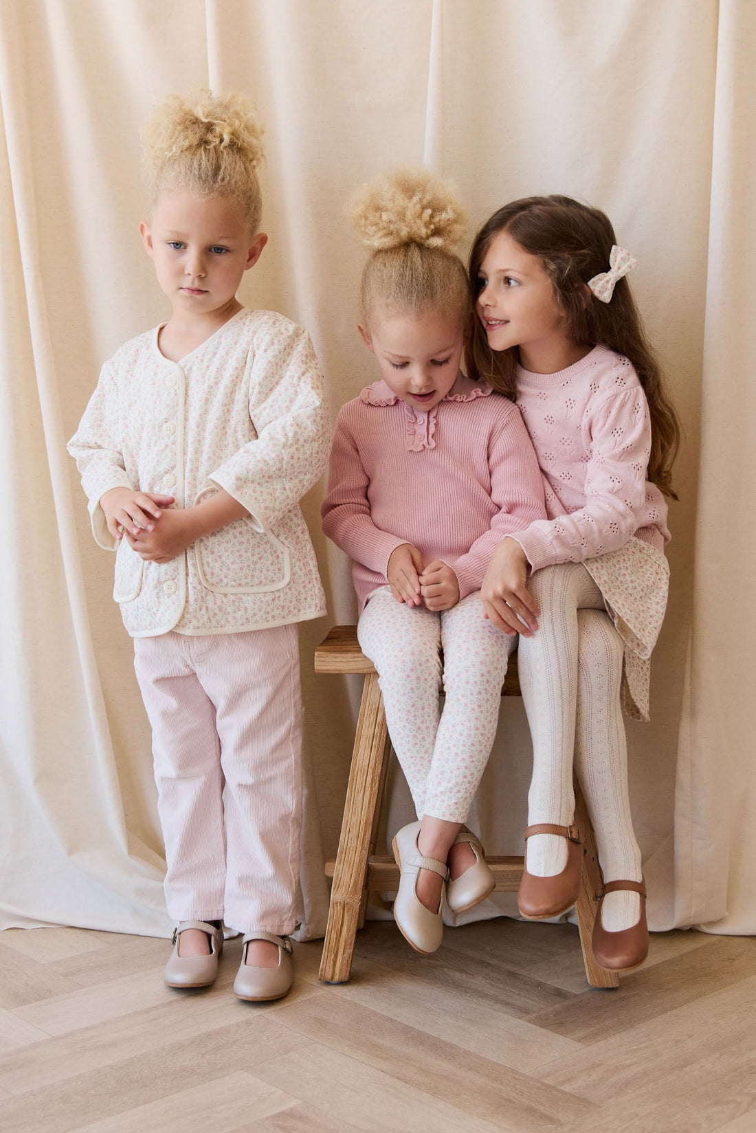 Organic Cotton Everyday Legging - Posy Garden Pink Childrens Legging from Jamie Kay NZ