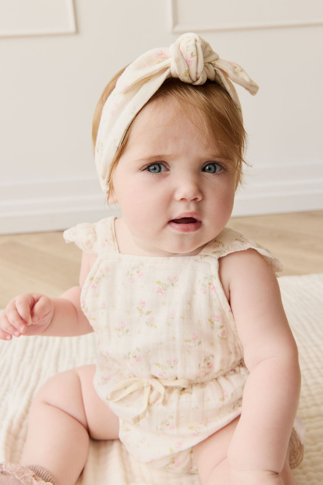 Organic Cotton Muslin Headband - Emelia Pink Childrens Headband from Jamie Kay NZ