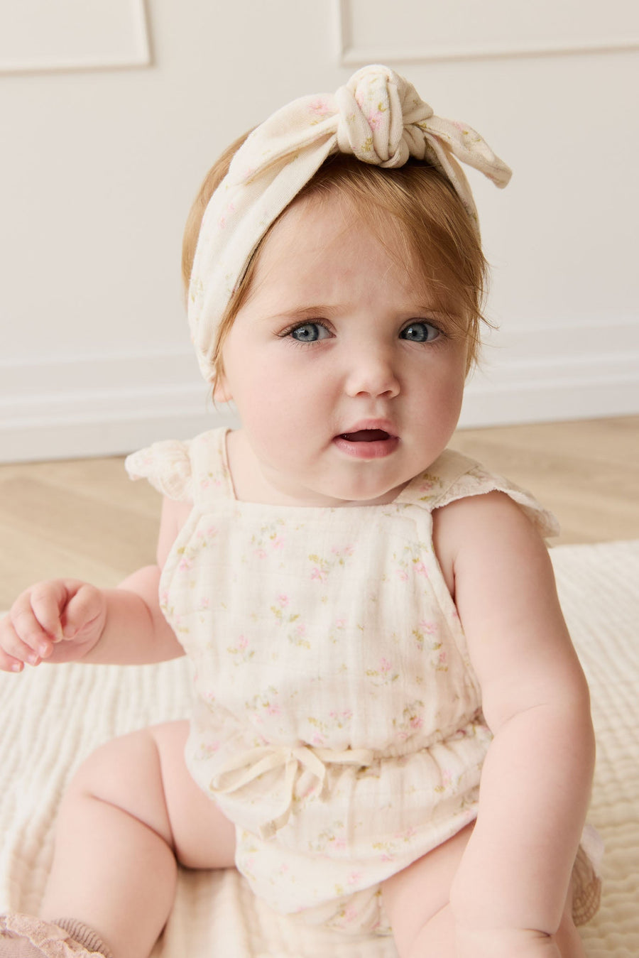 Organic Cotton Muslin Headband - Emelia Pink Childrens Headband from Jamie Kay NZ