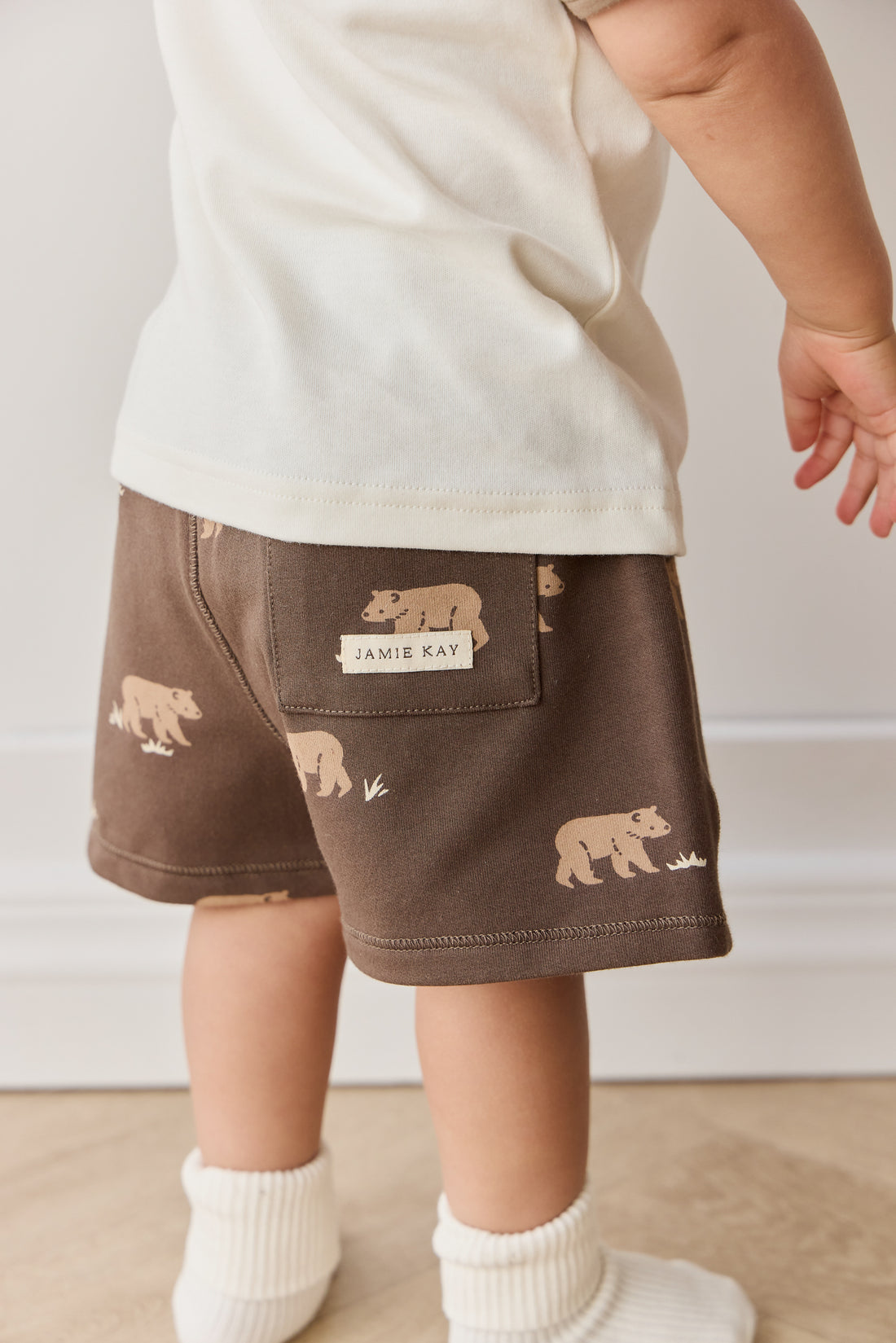 Organic Cotton Jalen Short - Bear Buddies Canteen Childrens Short from Jamie Kay NZ
