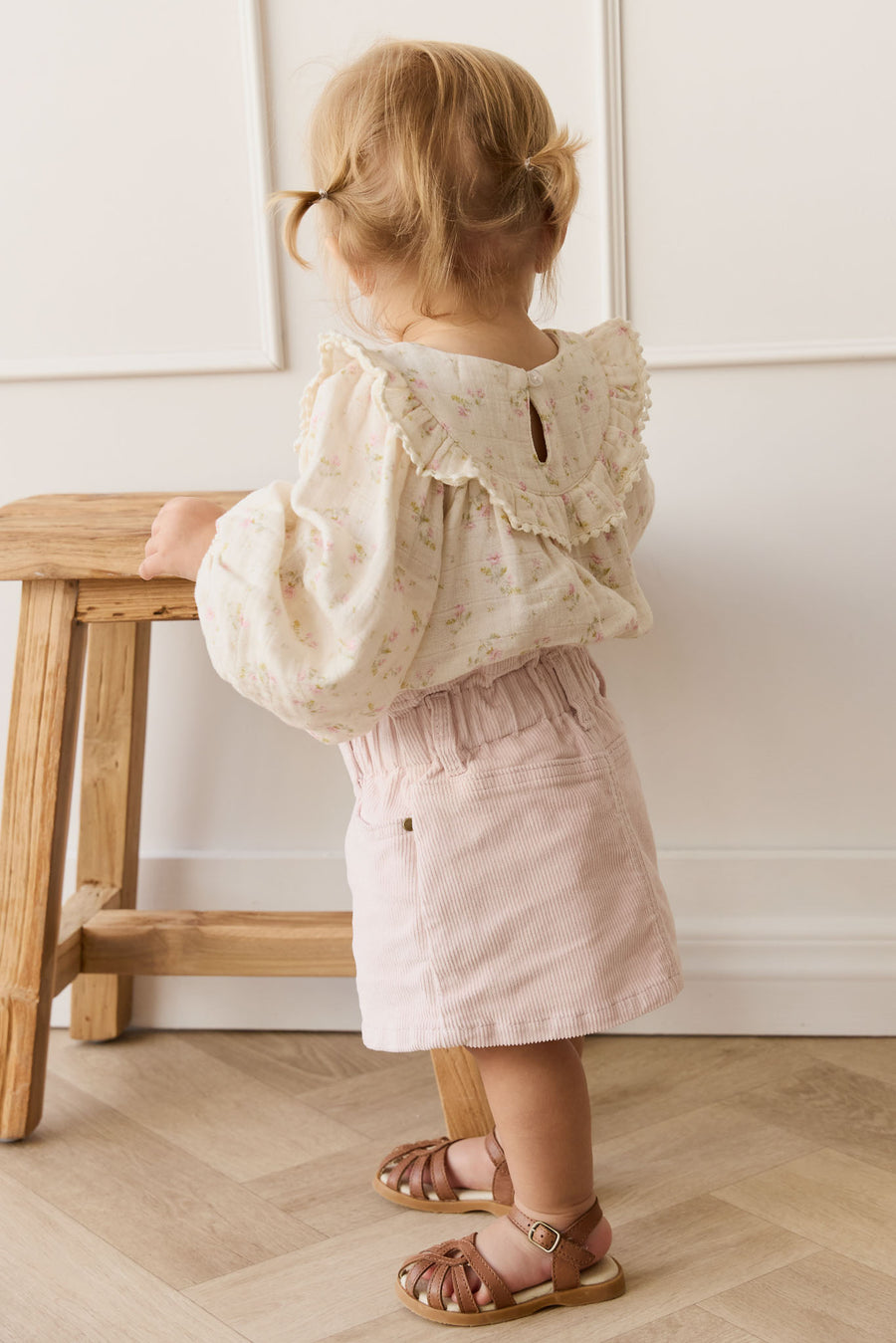 Organic Cotton Muslin Malia Playsuit - Emelia Pink Childrens Playsuit from Jamie Kay NZ