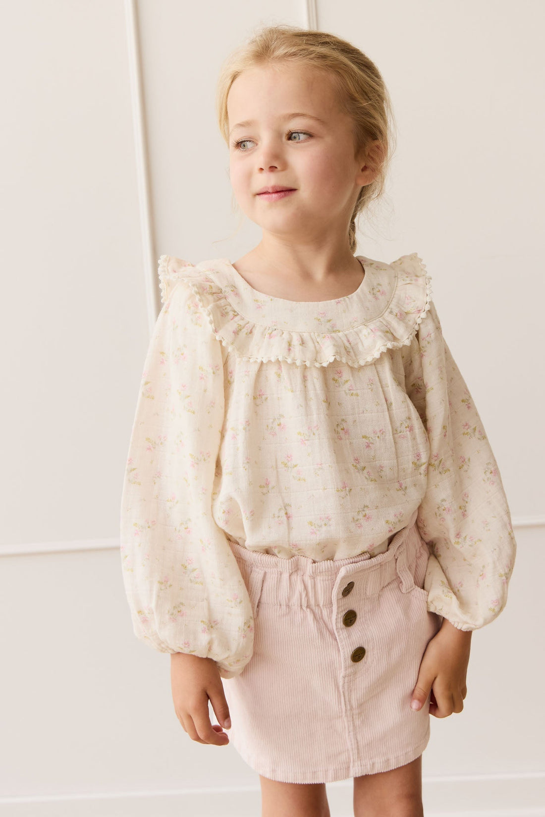 Briella Skirt - Soft Misty Rose Childrens Skirt from Jamie Kay NZ