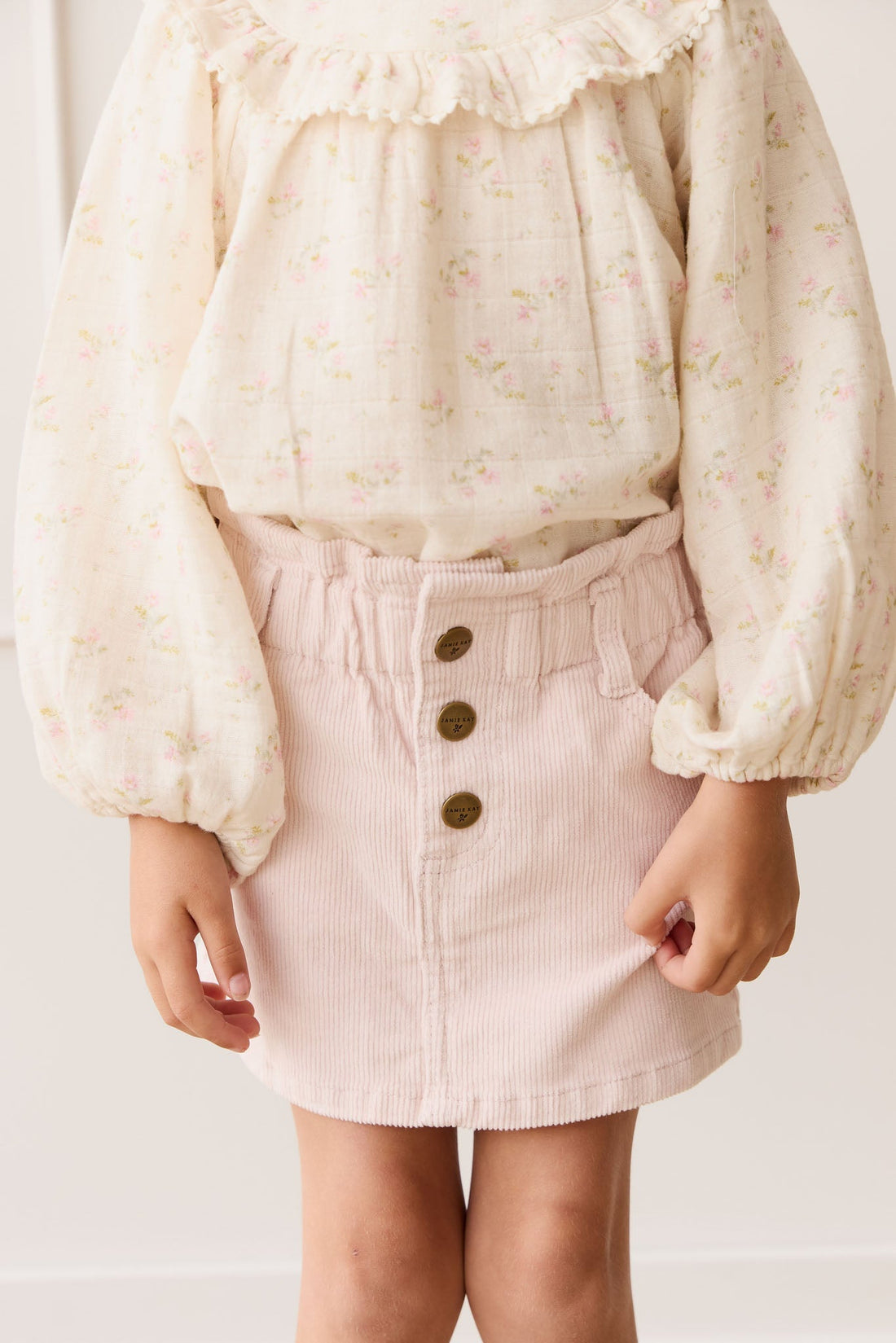 Briella Skirt - Soft Misty Rose Childrens Skirt from Jamie Kay NZ