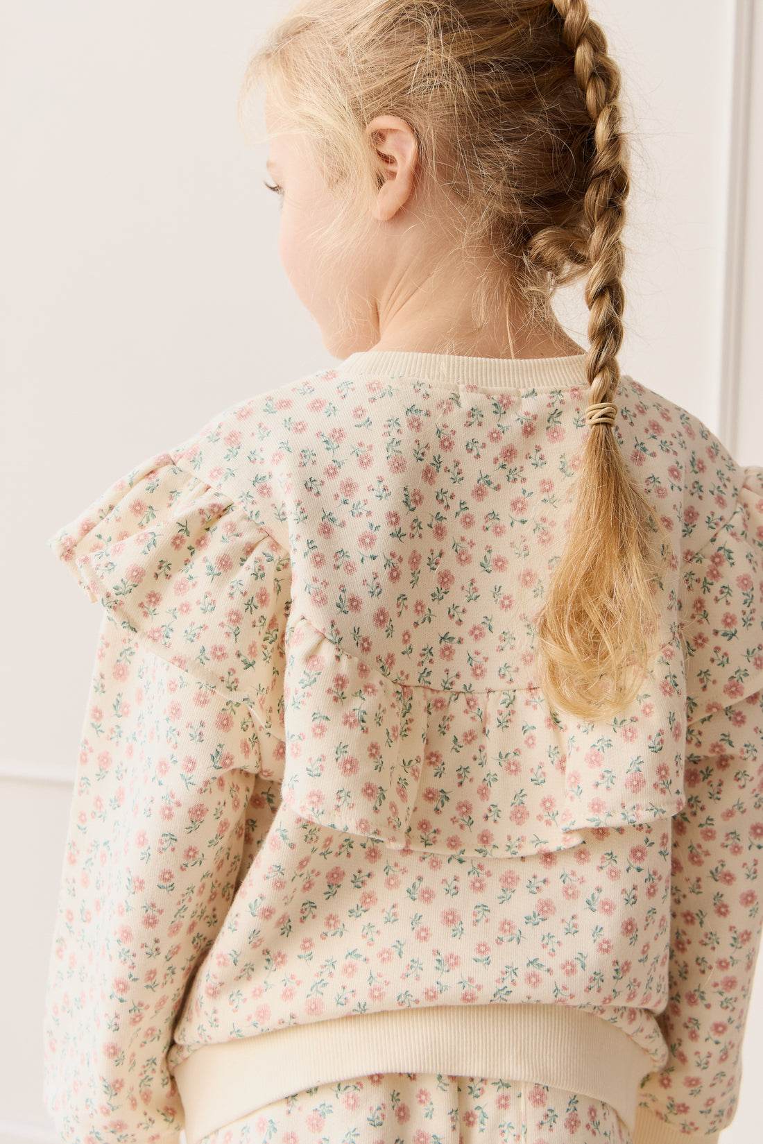 Organic Cotton Mckinley Sweatshirt - Posy Garden Pink Childrens Top from Jamie Kay NZ