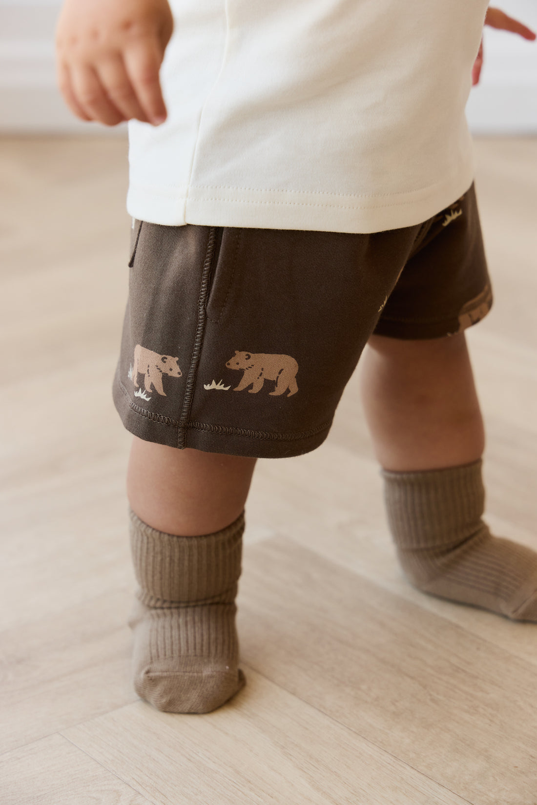 Organic Cotton Jalen Short - Bear Buddies Canteen Childrens Short from Jamie Kay NZ