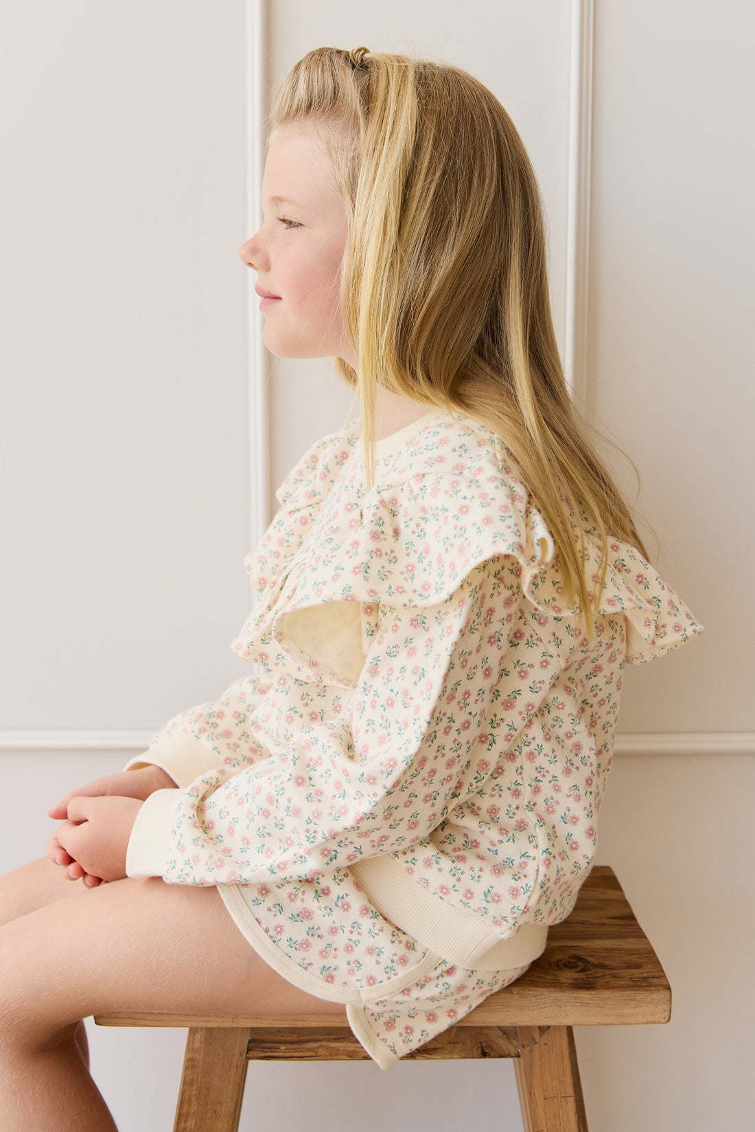 Organic Cotton Monroe Short - Posy Garden Pink Childrens Short from Jamie Kay NZ