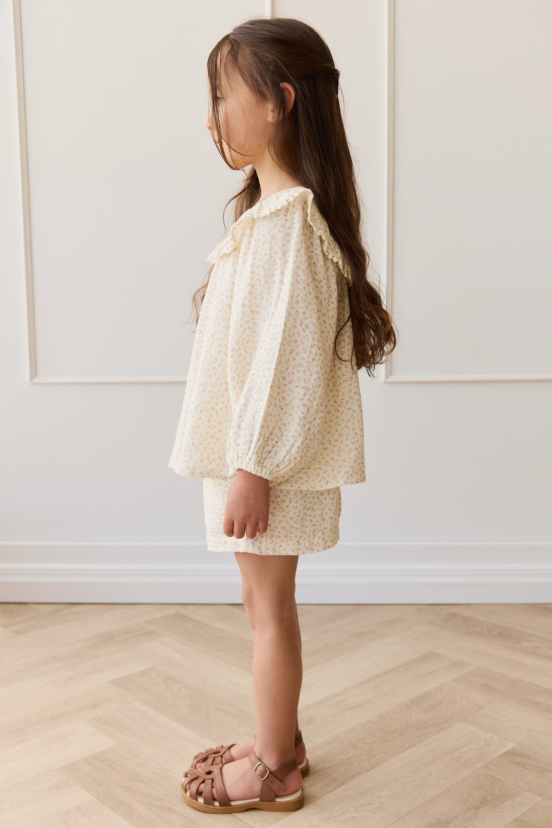 Organic Cotton Muslin Emelia Short - Pippa Pink Childrens Short from Jamie Kay NZ