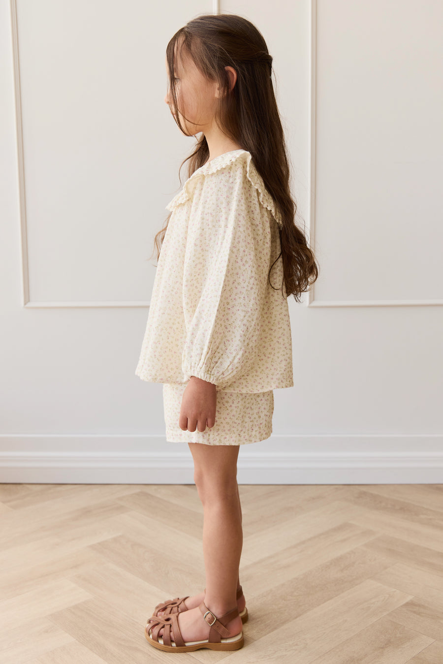 Organic Cotton Muslin Emelia Short - Pippa Pink Childrens Short from Jamie Kay NZ