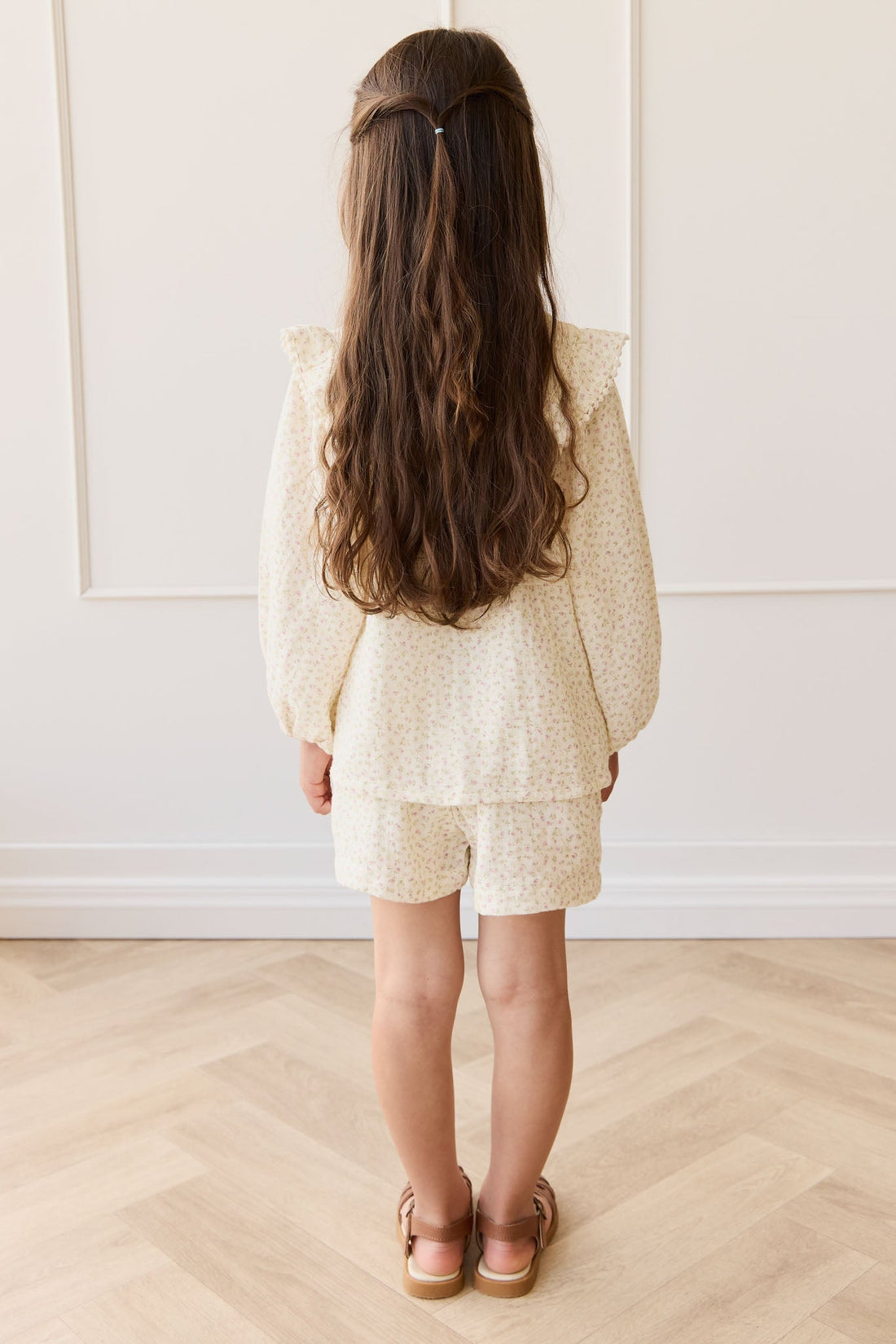 Organic Cotton Muslin Emelia Short - Pippa Pink Childrens Short from Jamie Kay NZ