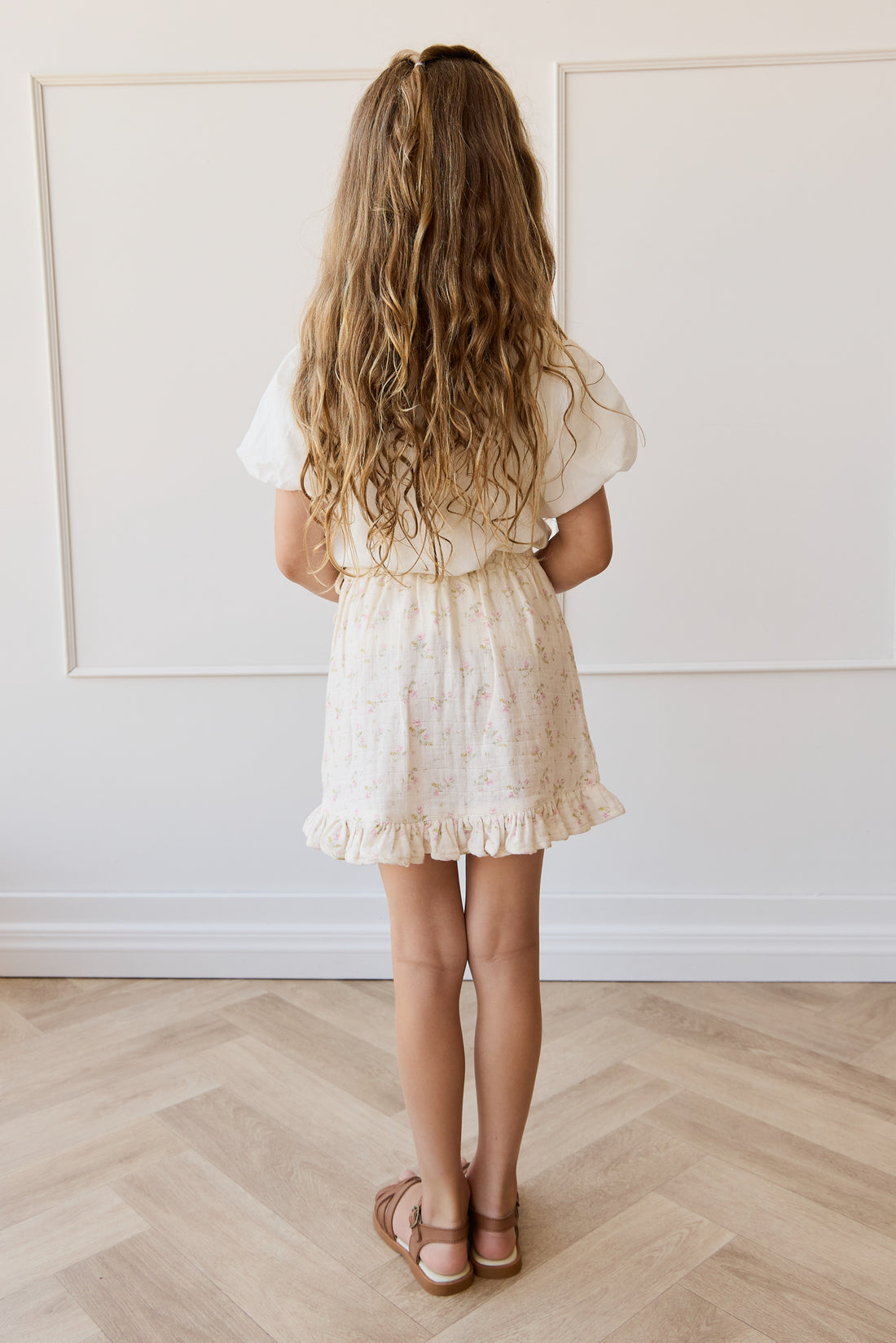 Organic Cotton Muslin Celine Skirt - Emelia Pink Childrens Skirt from Jamie Kay NZ