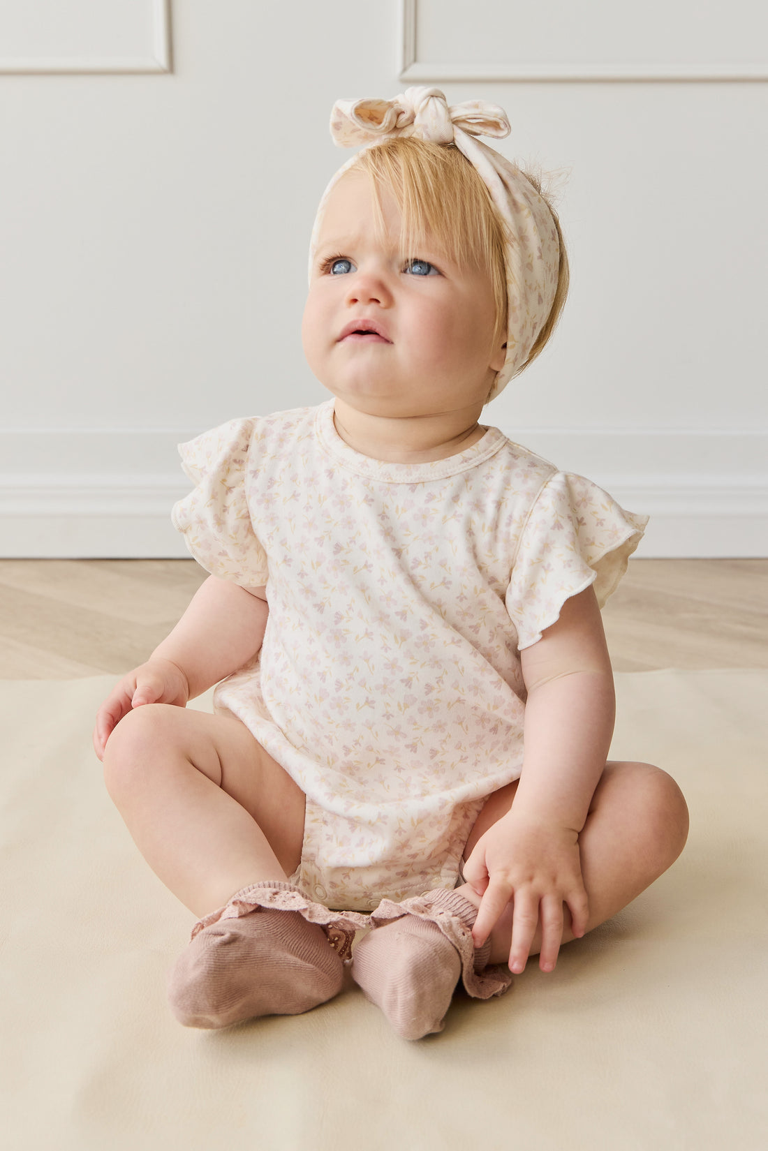 Organic Cotton Sage Onepiece - Aries Mauve Childrens Onepiece from Jamie Kay NZ