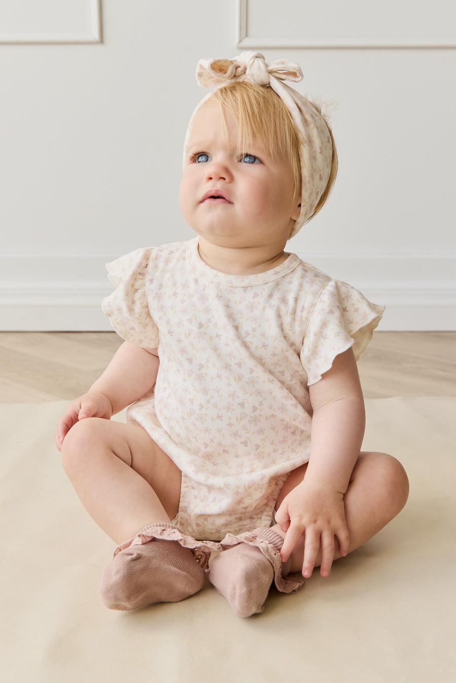 Organic Cotton Sage Onepiece - Aries Mauve Childrens Onepiece from Jamie Kay NZ