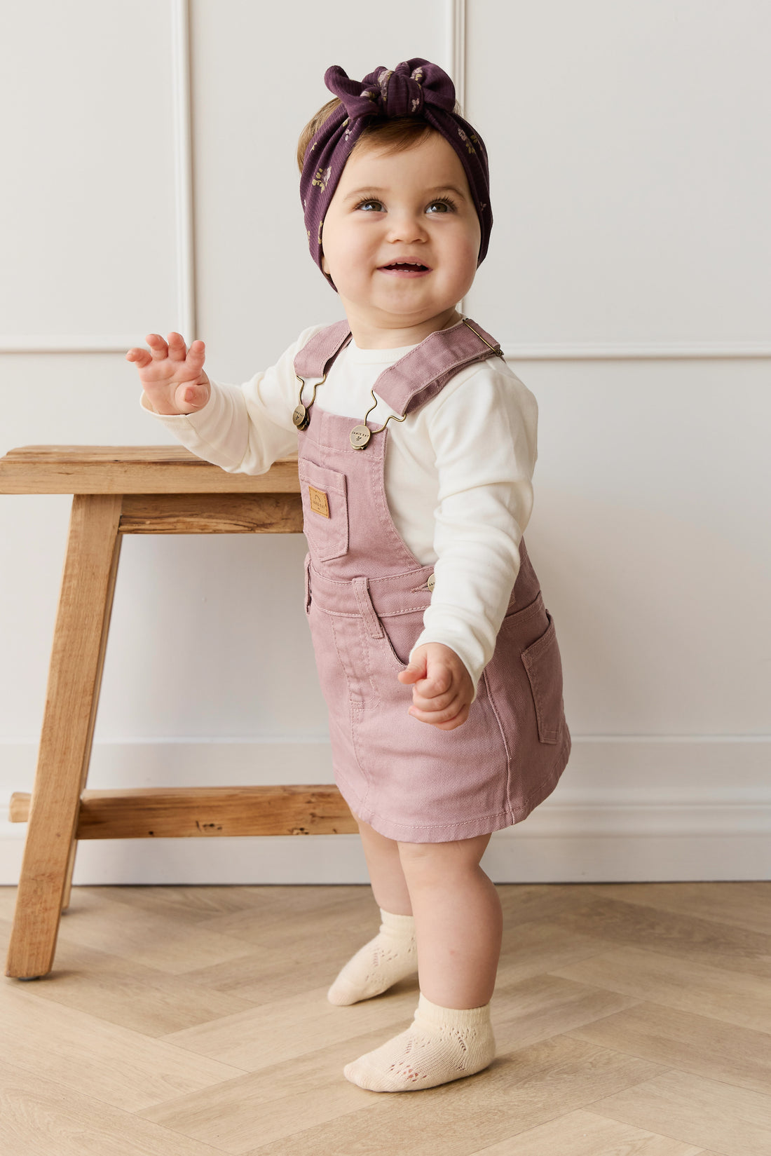Classic Overall Dress - Dreamy Pink Childrens Overall from Jamie Kay NZ