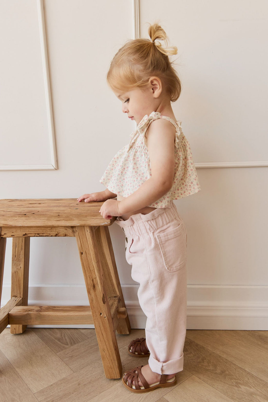 Briella Pant - Soft Misty Rose Childrens Pant from Jamie Kay NZ