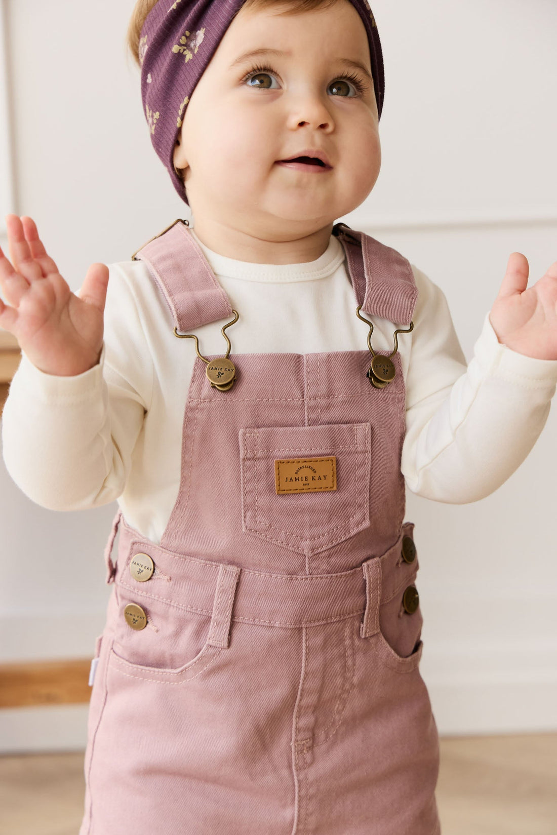 Classic Overall Dress - Dreamy Pink Childrens Overall from Jamie Kay NZ